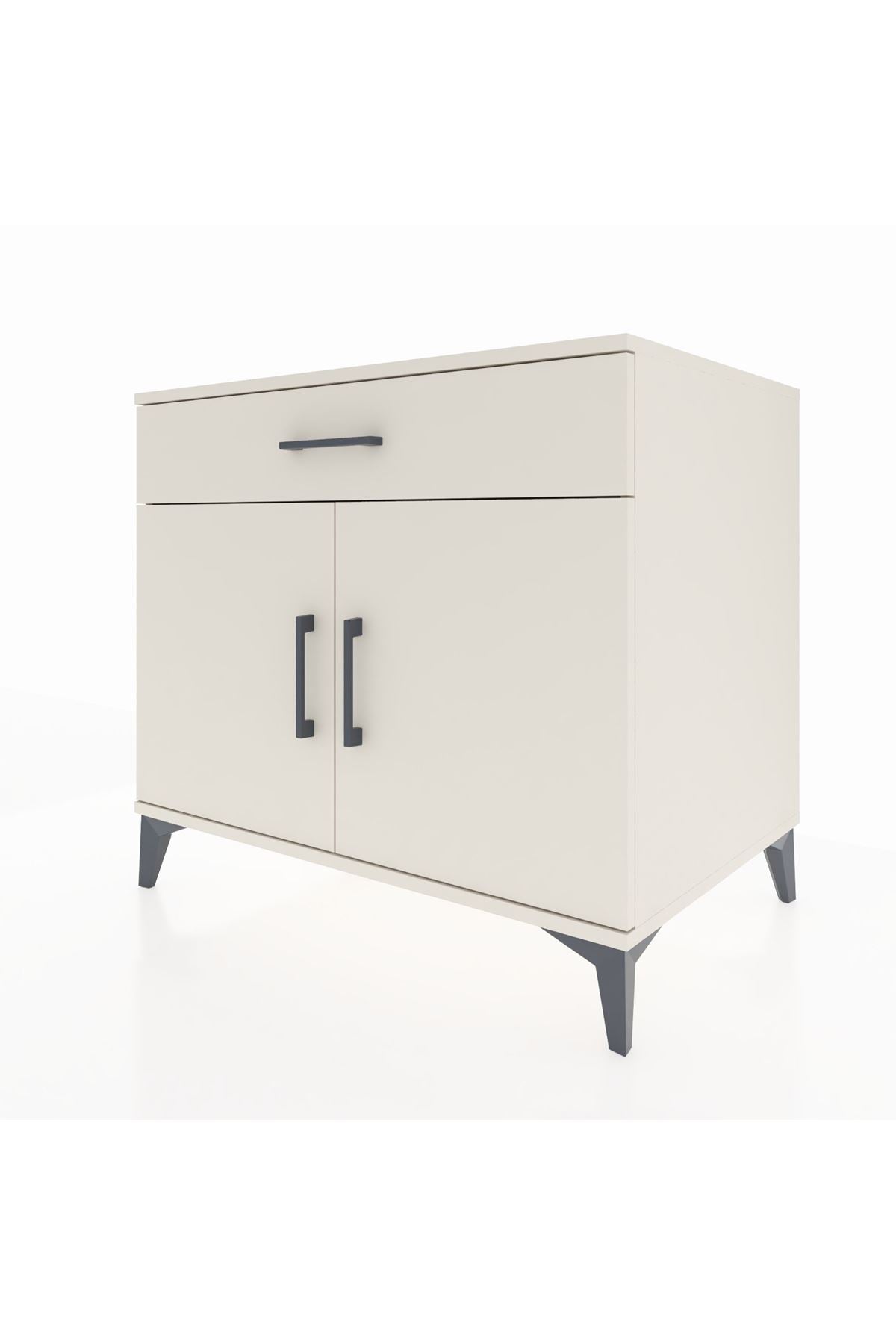 Kronos Şifonyer Tek Raflı Tek Çekmeceli 2 Kapaklı 88x59x80 Aytaşı-Aytaşı