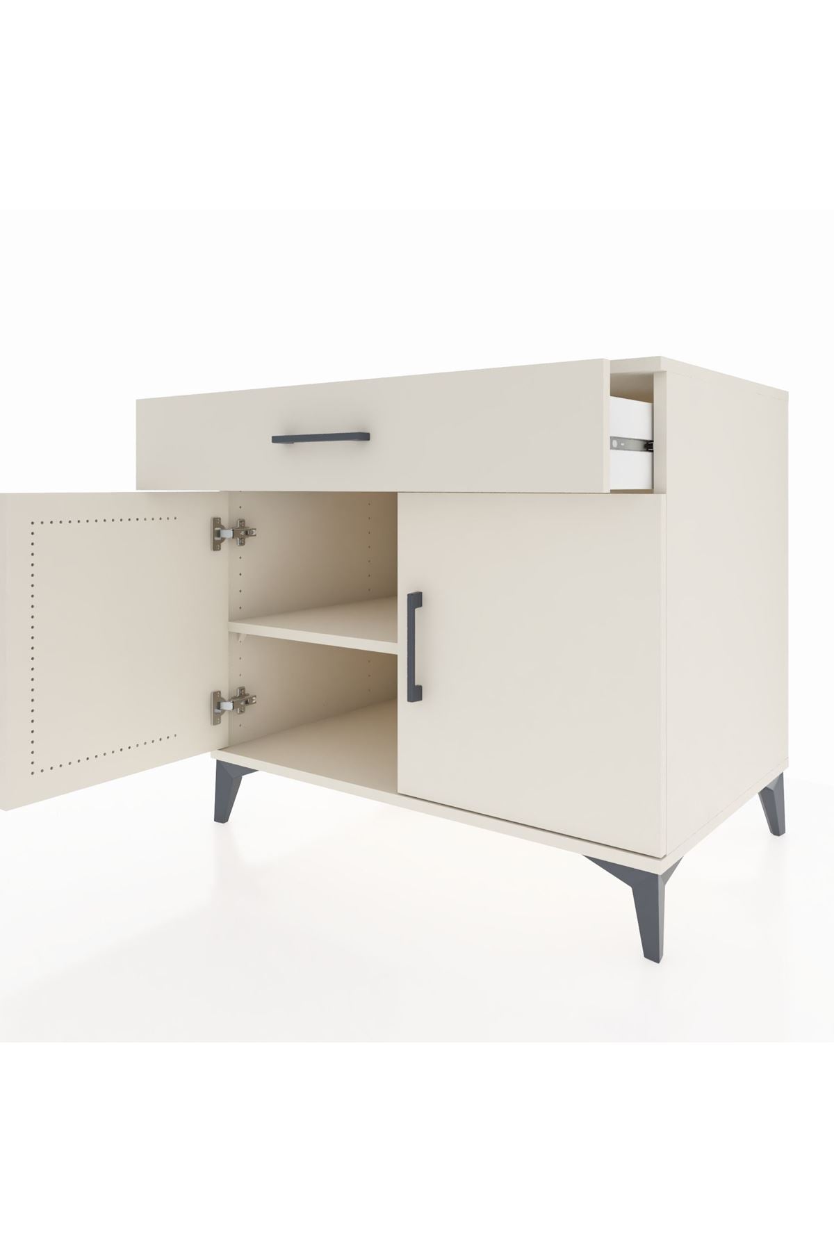 Kronos Şifonyer Tek Raflı Tek Çekmeceli 2 Kapaklı 88x59x80 Aytaşı-Aytaşı