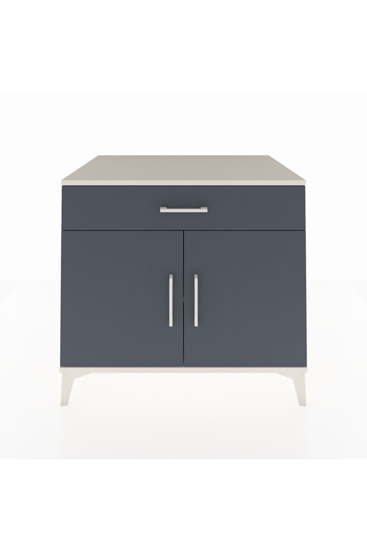 Kronos Şifonyer Tek Raflı Tek Çekmeceli 2 Kapaklı 88x59x80 Aytaşı-Antrasit