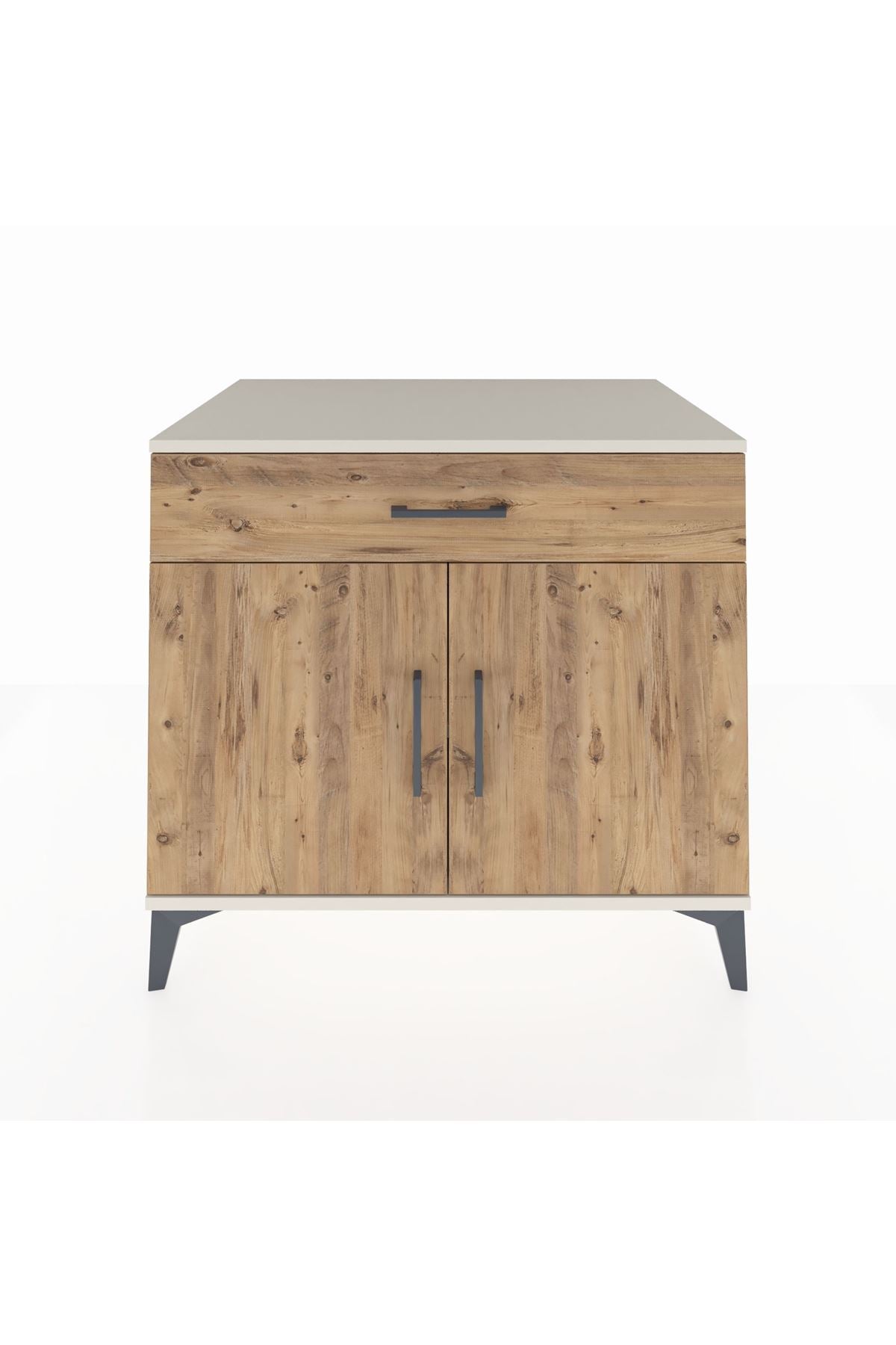 Kronos Şifonyer Tek Raflı Tek Çekmeceli 2 Kapaklı 88x59x80 Aytaşı-Çam