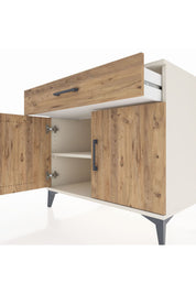 Kronos Şifonyer Tek Raflı Tek Çekmeceli 2 Kapaklı 88x59x80 Aytaşı-Çam