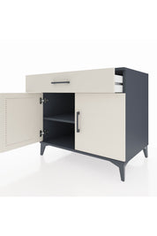 Kronos Şifonyer Tek Raflı Tek Çekmeceli 2 Kapaklı 88x59x80 Antrasit-Aytaşı