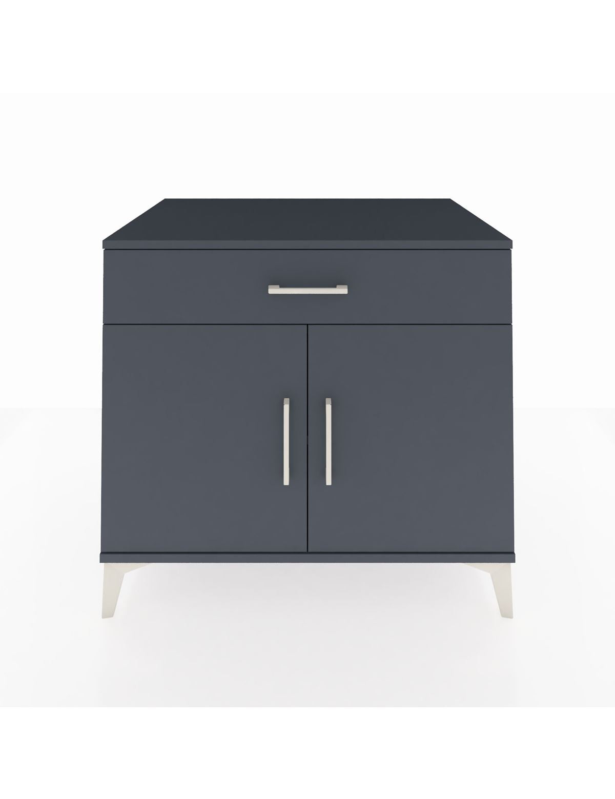 Kronos Şifonyer Tek Raflı Tek Çekmeceli 2 Kapaklı 88x59x80 Antrasit-Antrasit