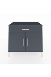 Kronos Şifonyer Tek Raflı Tek Çekmeceli 2 Kapaklı 88x59x80 Antrasit-Antrasit