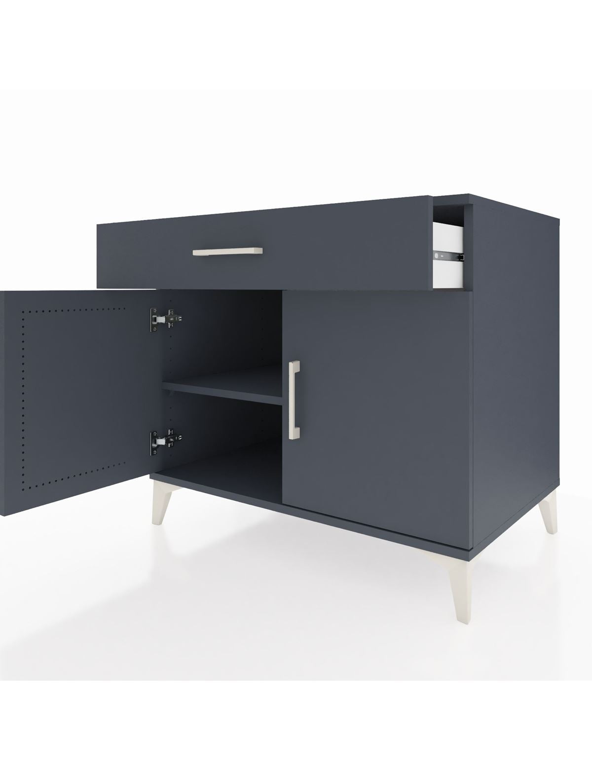 Kronos Şifonyer Tek Raflı Tek Çekmeceli 2 Kapaklı 88x59x80 - S69M035V5C