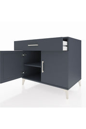 Kronos Şifonyer Tek Raflı Tek Çekmeceli 2 Kapaklı 88x59x80 Antrasit-Antrasit