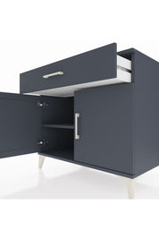 Kronos Şifonyer Tek Raflı Tek Çekmeceli 2 Kapaklı 88x59x80 Antrasit-Antrasit