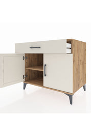 Kronos Şifonyer Tek Raflı Tek Çekmeceli 2 Kapaklı 88x59x80 Çam-Aytaşı