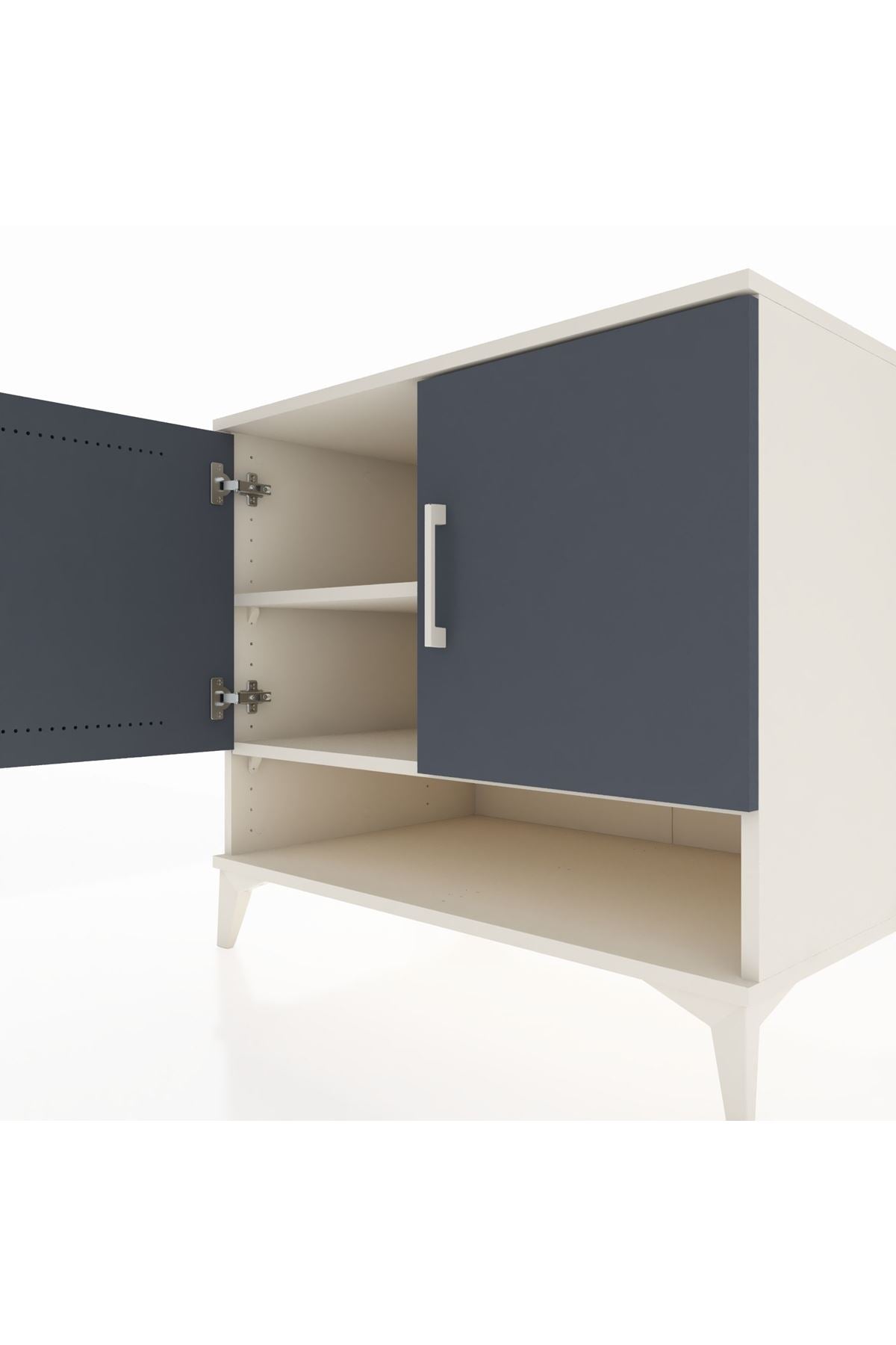 Kronos Şifonyer 2 Raflı 2 Kapaklı 88x59x80 Aytaşı-Antrasit