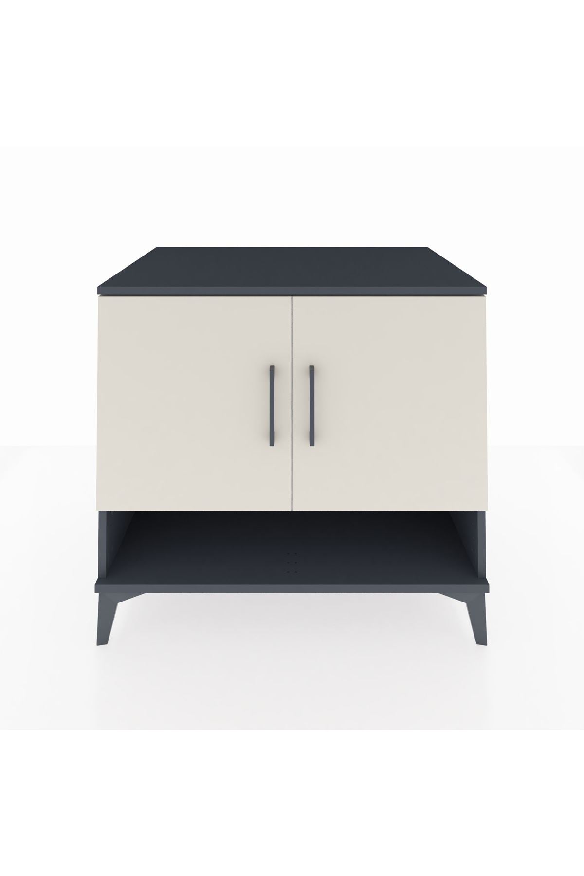 Kronos Şifonyer 2 Raflı 2 Kapaklı 88x59x80 Antrasit-Aytaşı