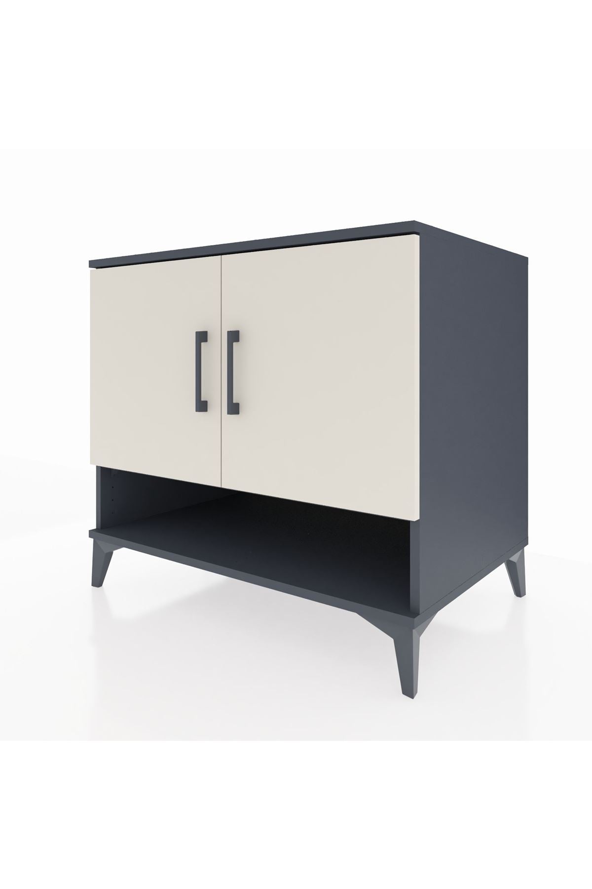 Kronos Şifonyer 2 Raflı 2 Kapaklı 88x59x80 Antrasit-Aytaşı