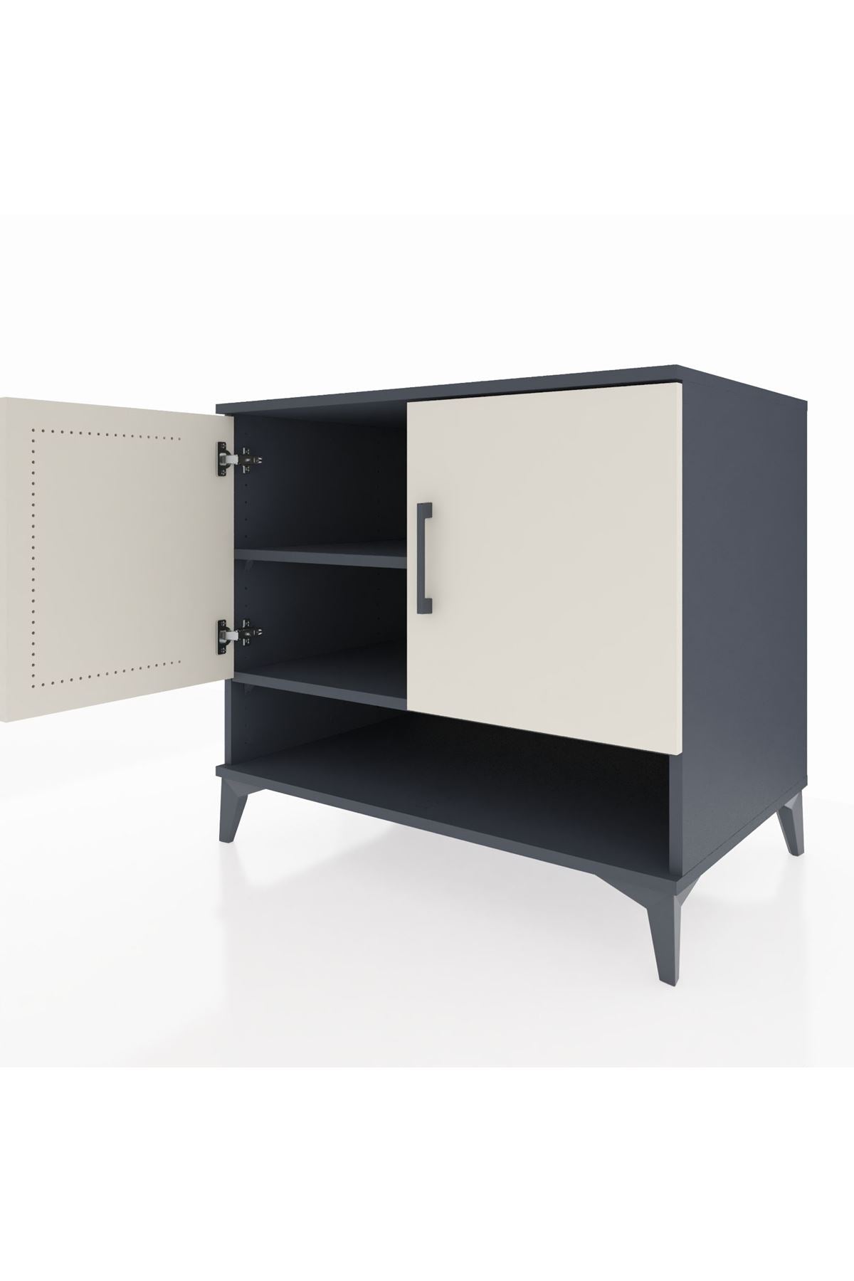 Kronos Şifonyer 2 Raflı 2 Kapaklı 88x59x80 Antrasit-Aytaşı