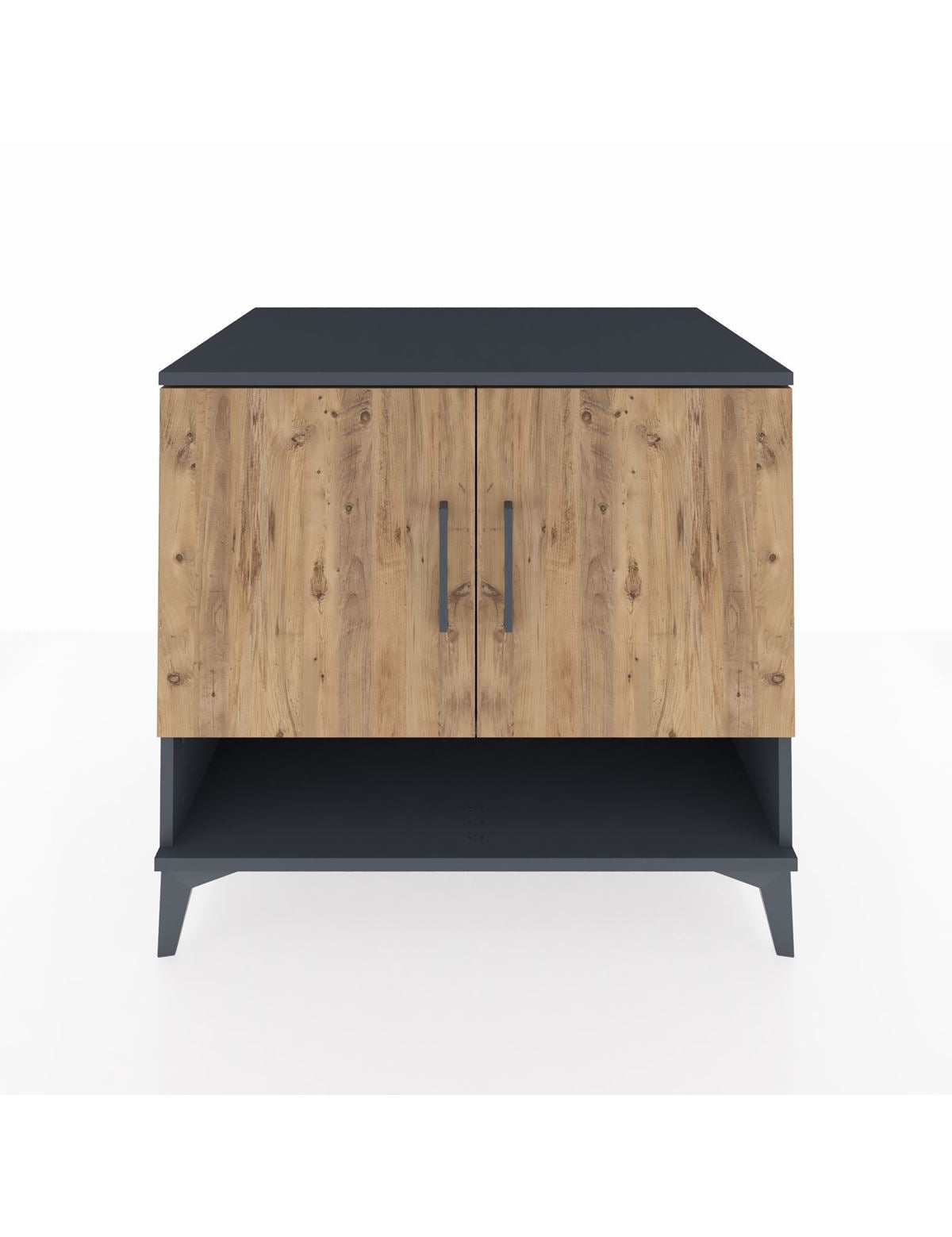 Kronos Şifonyer 2 Raflı 2 Kapaklı 88x59x80 Antrasit-Çam