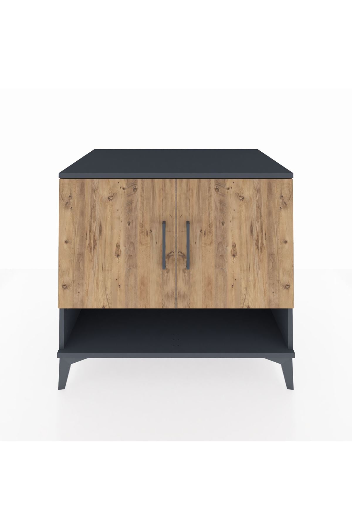 Kronos Şifonyer 2 Raflı 2 Kapaklı 88x59x80 Antrasit-Çam