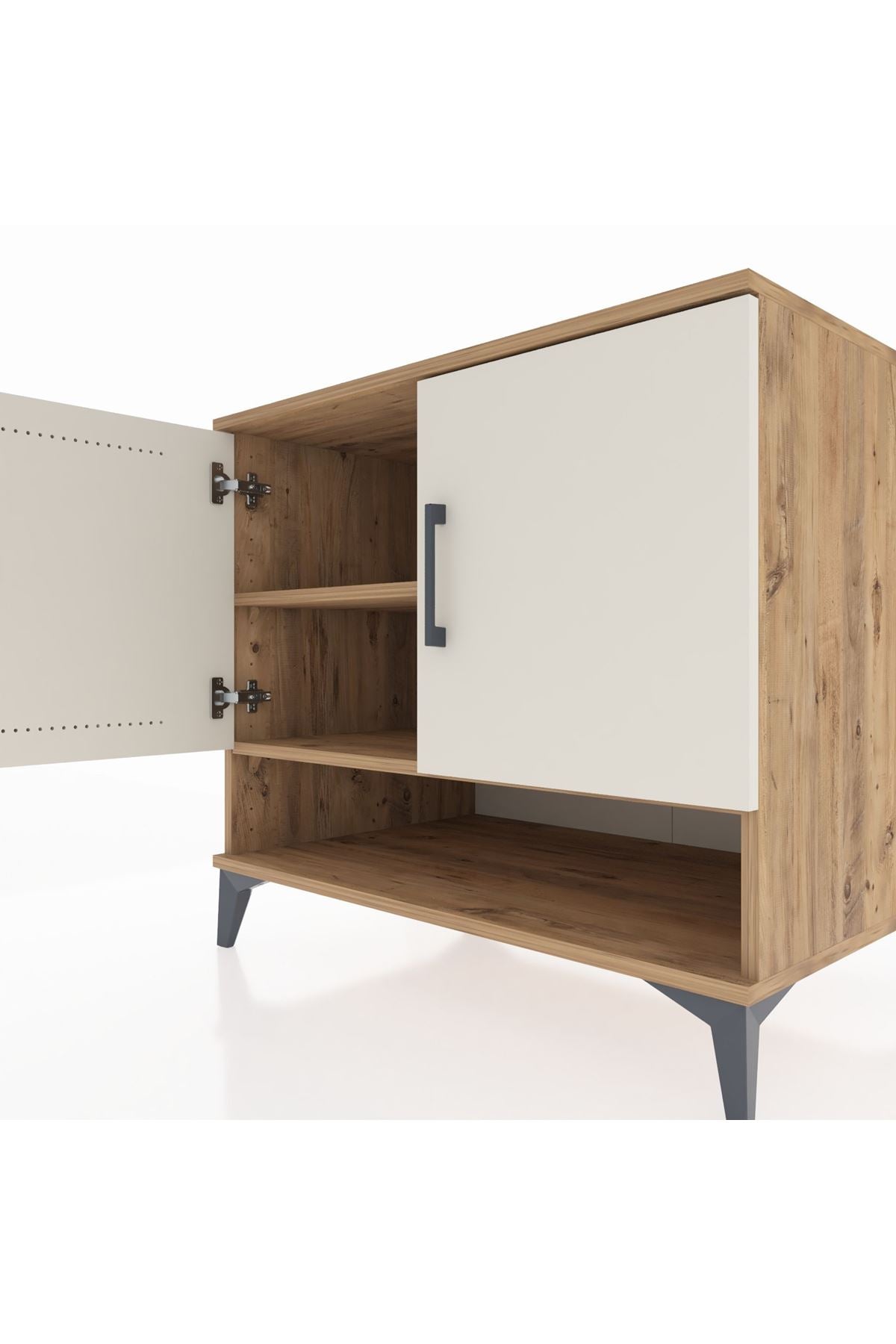 Kronos Şifonyer 2 Raflı 2 Kapaklı 88x59x80 Çam-Aytaşı