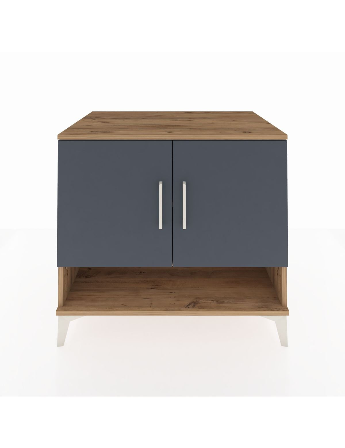 Kronos Şifonyer 2 Raflı 2 Kapaklı 88x59x80 Çam-Antrasit