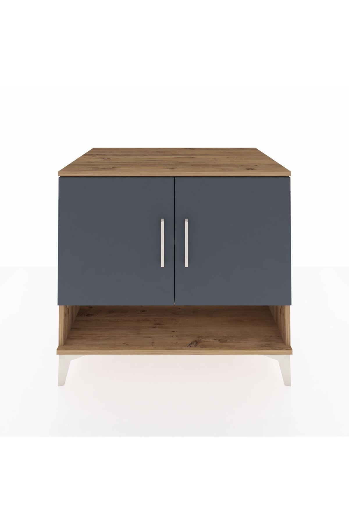 Kronos Şifonyer 2 Raflı 2 Kapaklı 88x59x80 Çam-Antrasit