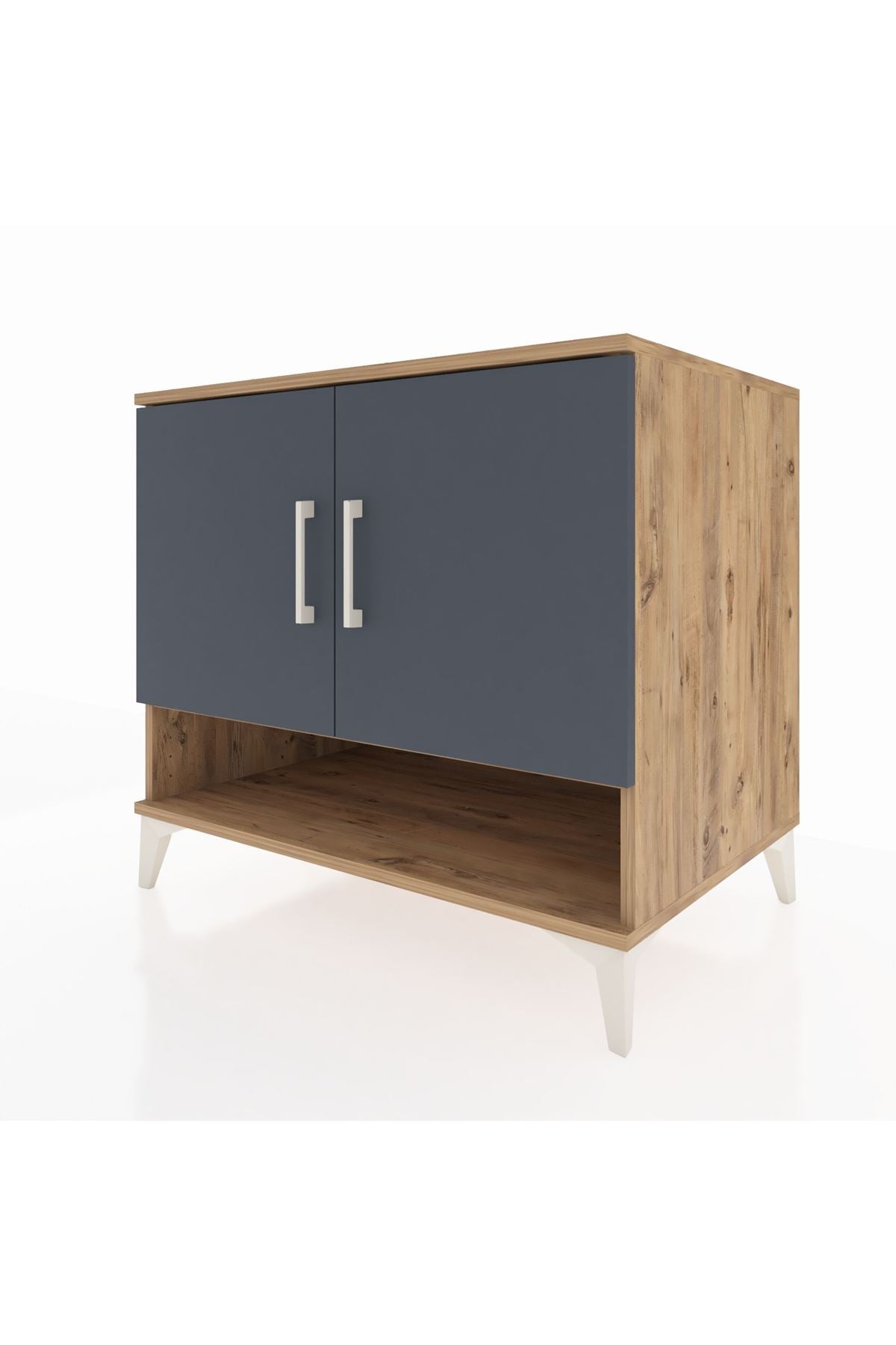 Kronos Şifonyer 2 Raflı 2 Kapaklı 88x59x80 Çam-Antrasit