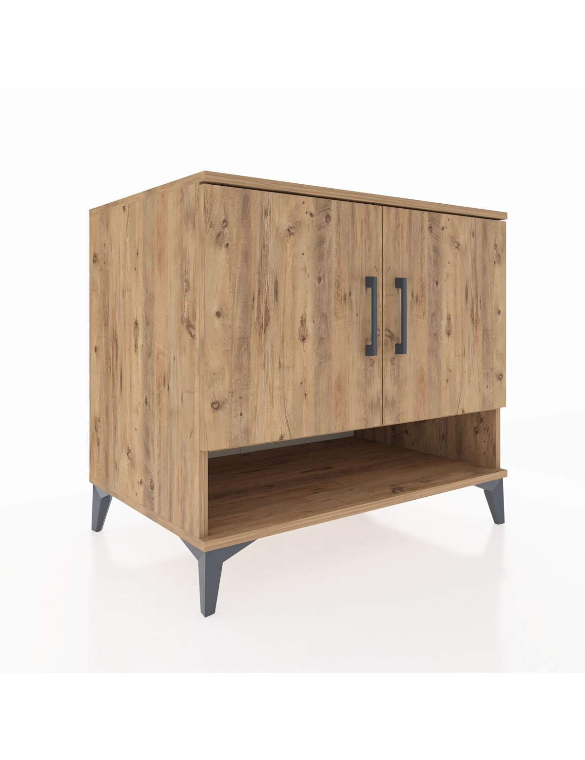 Kronos Şifonyer 2 Raflı 2 Kapaklı 88x59x80 Çam-Çam