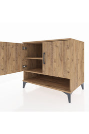 Kronos Şifonyer 2 Raflı 2 Kapaklı 88x59x80 Çam-Çam