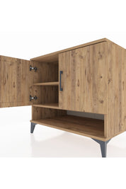 Kronos Şifonyer 2 Raflı 2 Kapaklı 88x59x80 Çam-Çam