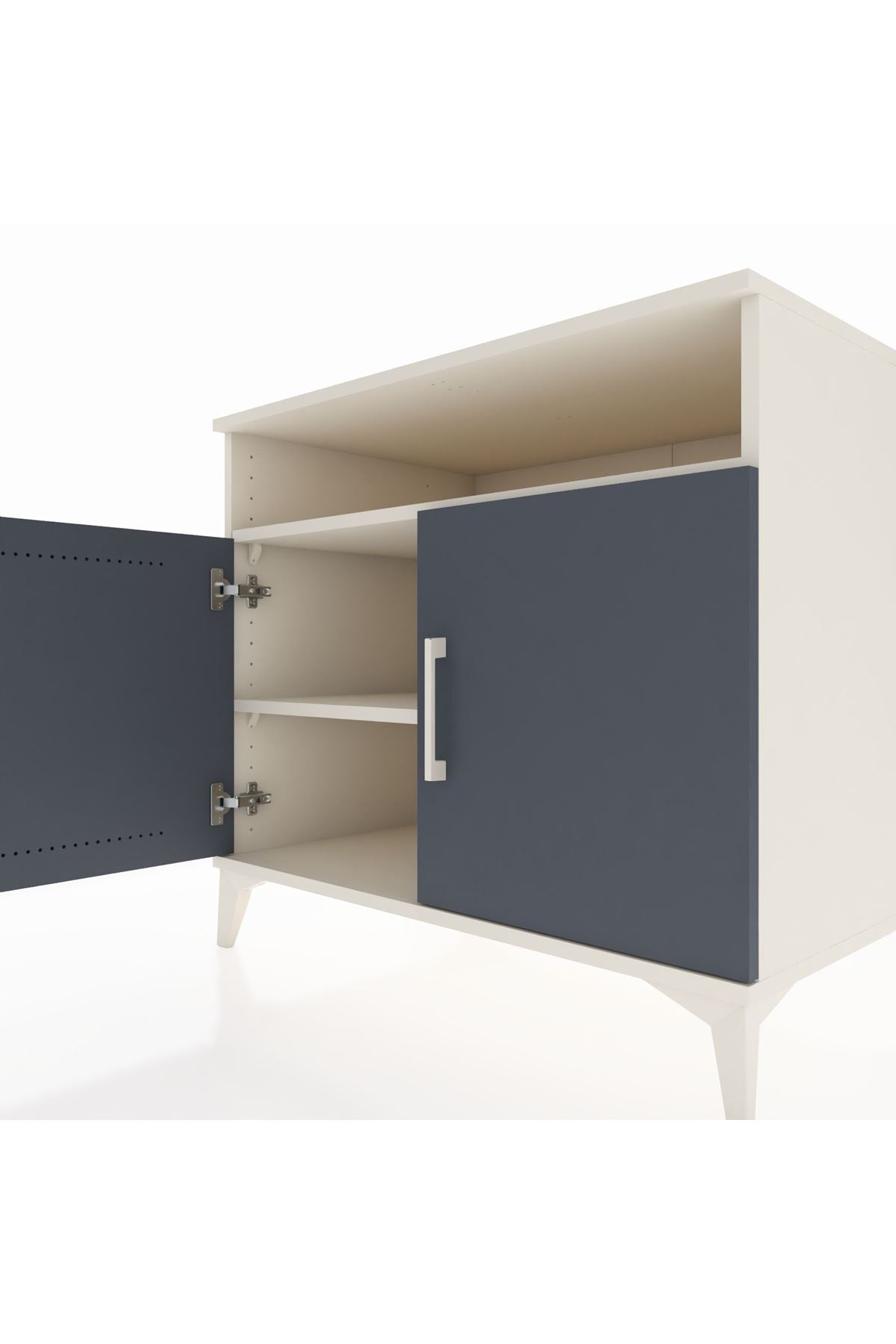 Kronos Şifonyer 2 Raflı 2 Kapaklı 88x59x80 Aytaşı-Antrasit