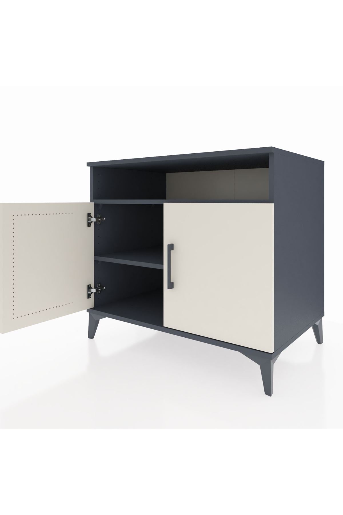 Kronos Şifonyer 2 Raflı 2 Kapaklı 88x59x80 Antrasit-Aytaşı