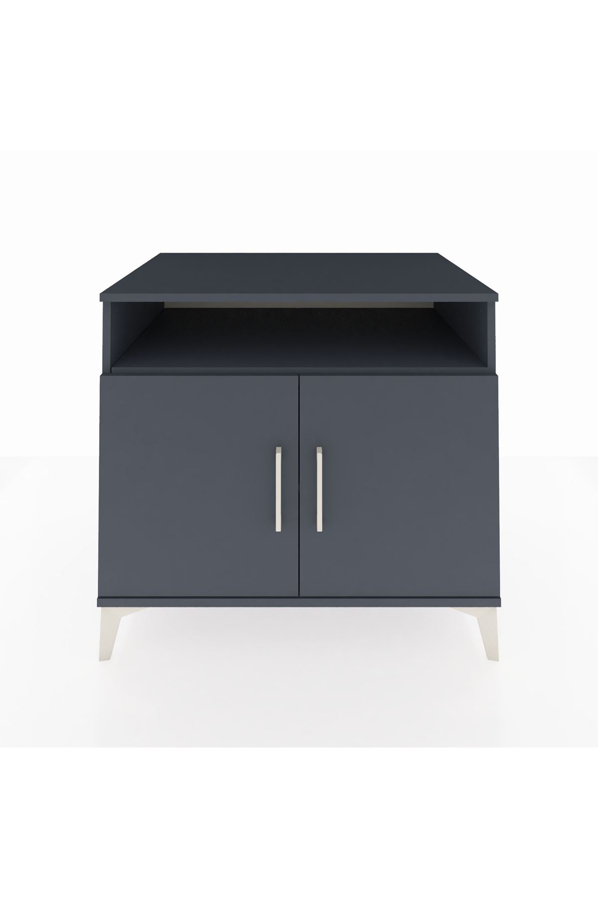 Kronos Şifonyer 2 Raflı 2 Kapaklı 88x59x80 Antrasit-Antrasit