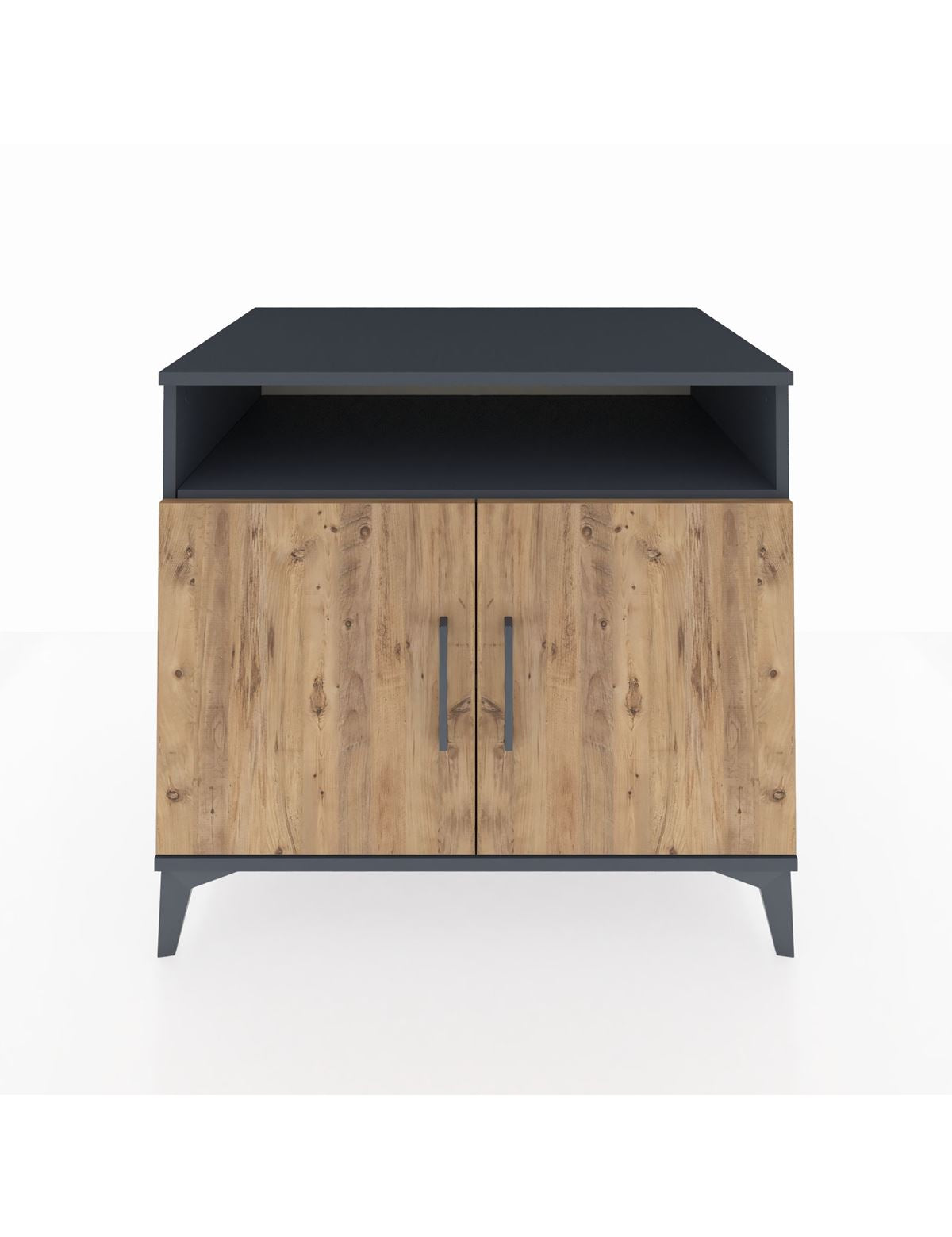 Kronos Şifonyer 2 Raflı 2 Kapaklı 88x59x80 Antrasit-Çam