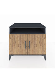 Kronos Şifonyer 2 Raflı 2 Kapaklı 88x59x80 Antrasit-Çam