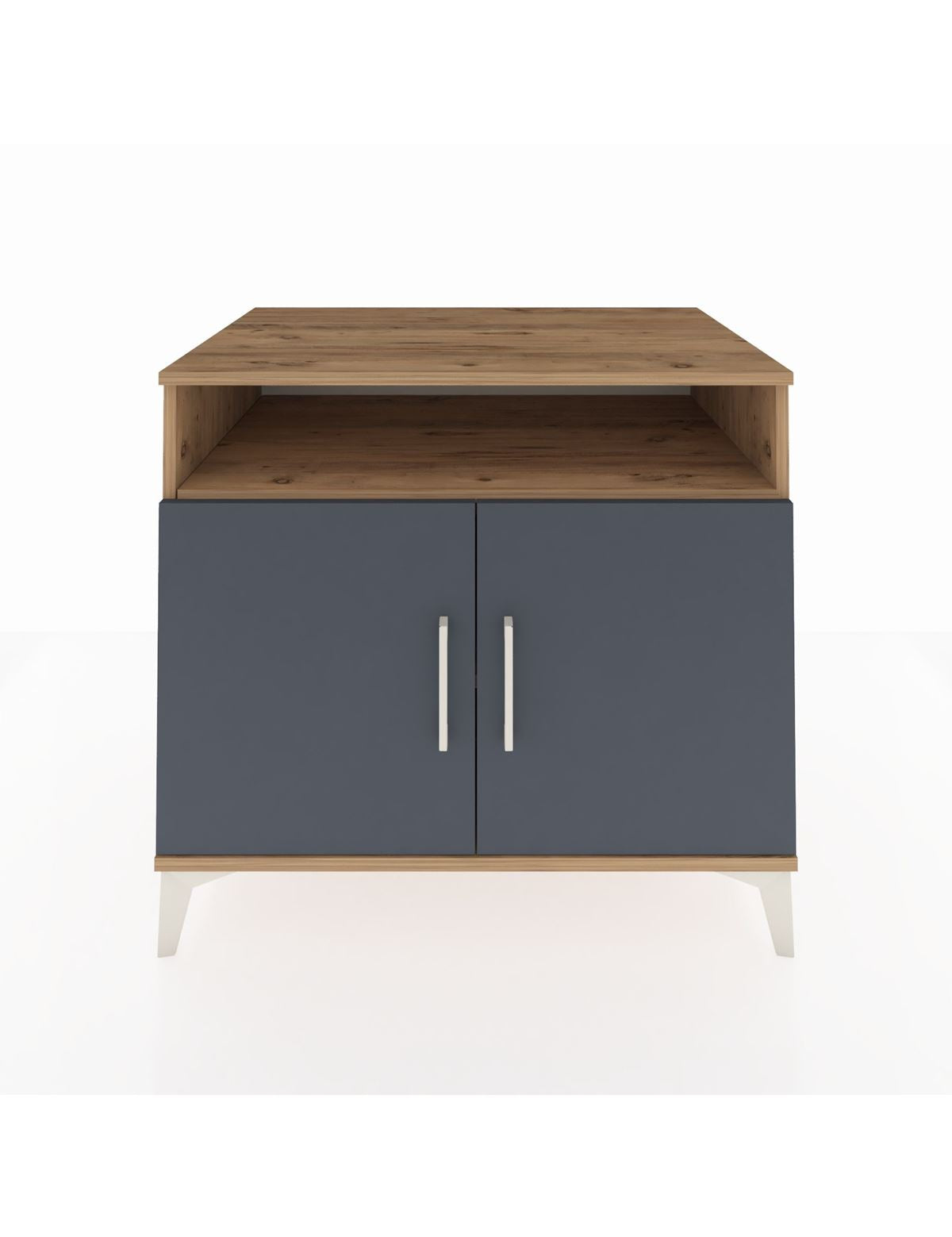 Kronos Şifonyer 2 Raflı 2 Kapaklı 88x59x80 Çam-Antrasit