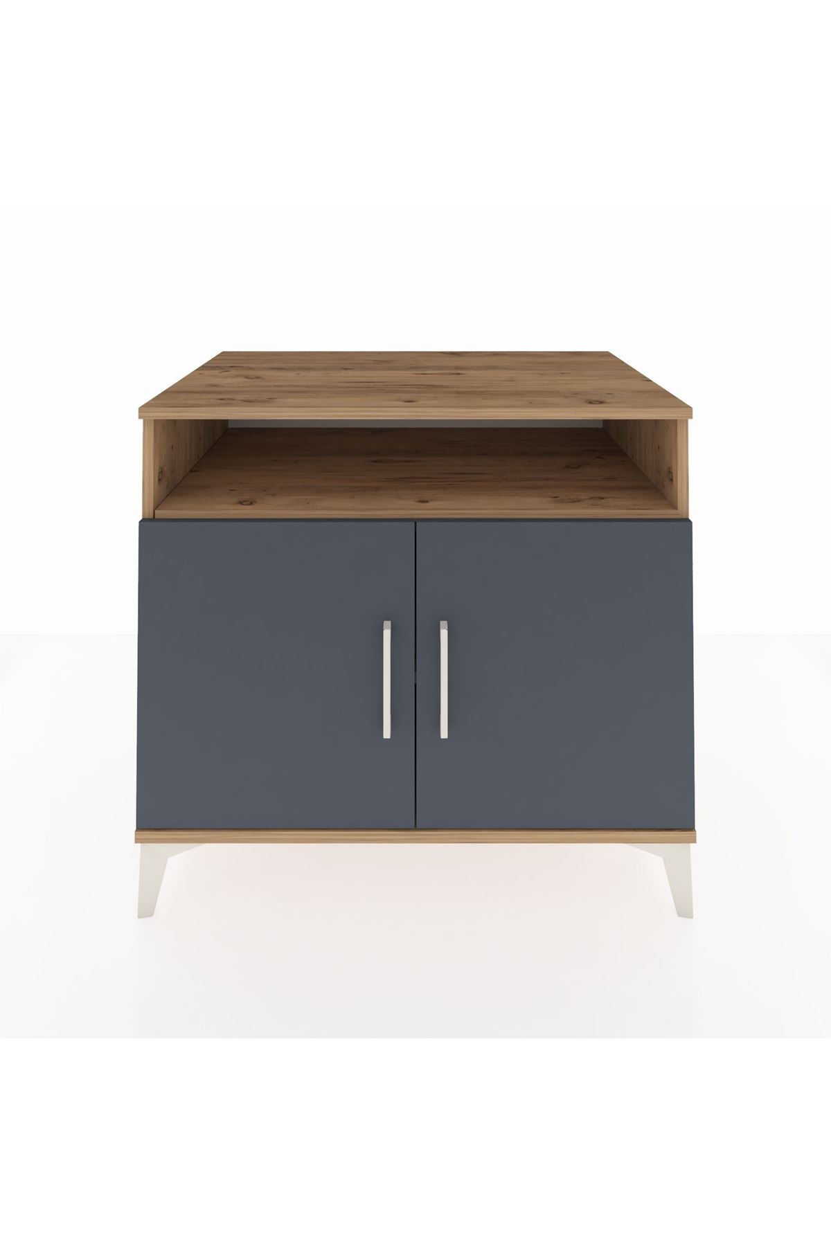 Kronos Şifonyer 2 Raflı 2 Kapaklı 88x59x80 Çam-Antrasit