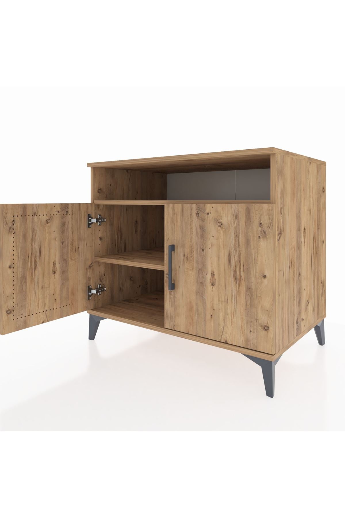 Kronos Şifonyer 2 Raflı 2 Kapaklı 88x59x80 Çam-Çam