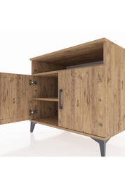 Kronos Şifonyer 2 Raflı 2 Kapaklı 88x59x80 Çam-Çam