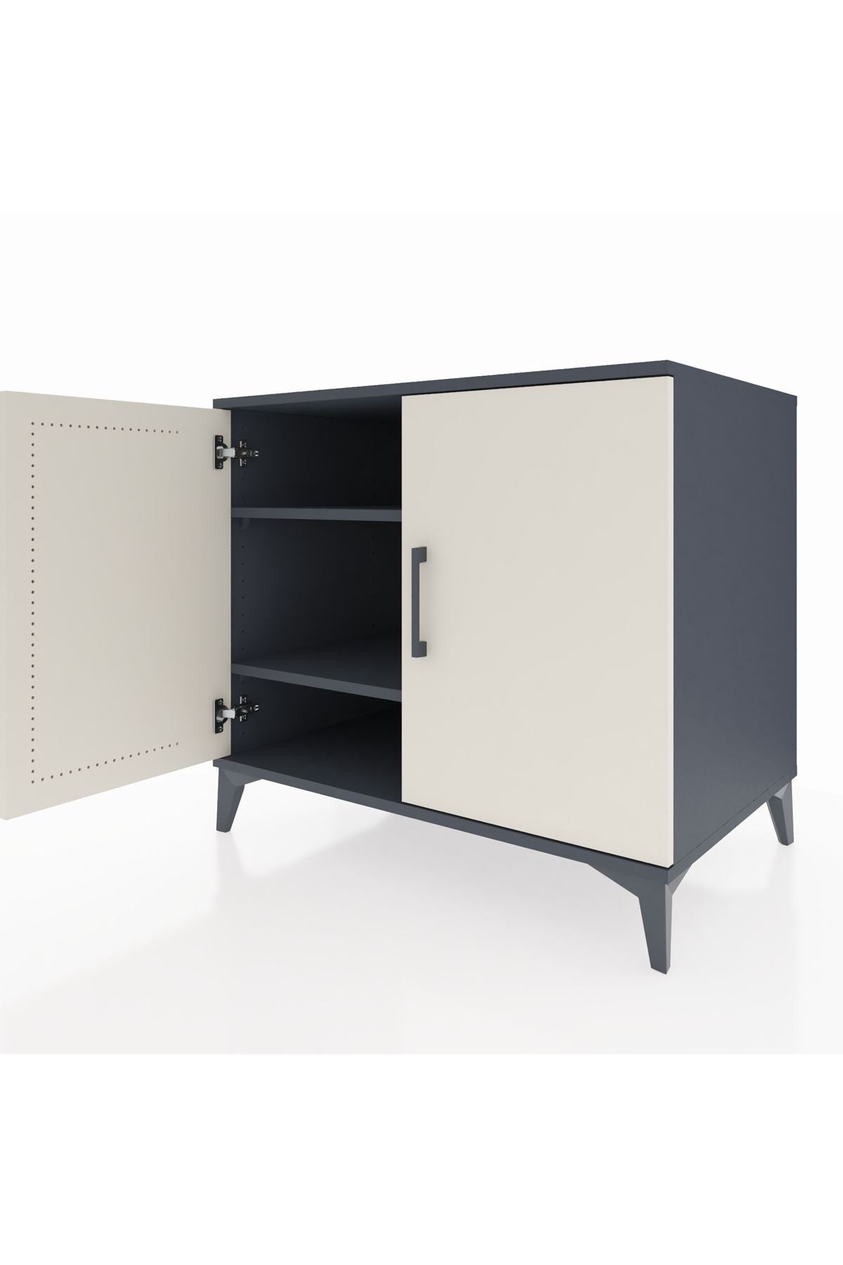 Kronos Şifonyer 2 Raflı 2 Kapaklı 88x59x80 Antrasit-Aytaşı