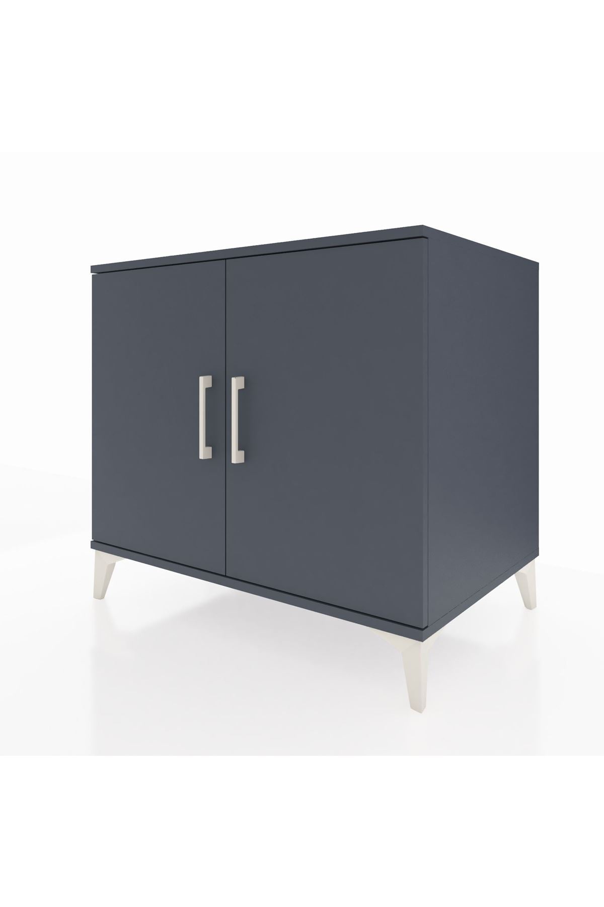 Kronos Şifonyer 2 Raflı 2 Kapaklı 88x59x80 Antrasit-Antrasit