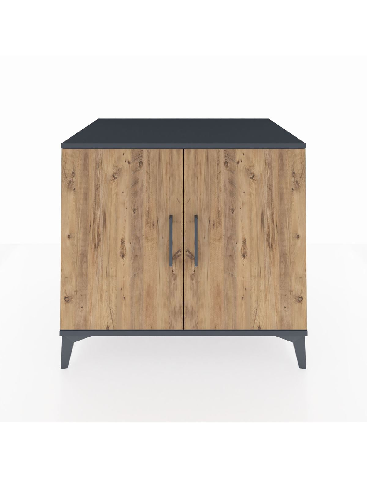 Kronos Şifonyer 2 Raflı 2 Kapaklı 88x59x80 Antrasit-Çam