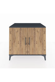 Kronos Şifonyer 2 Raflı 2 Kapaklı 88x59x80 Antrasit-Çam