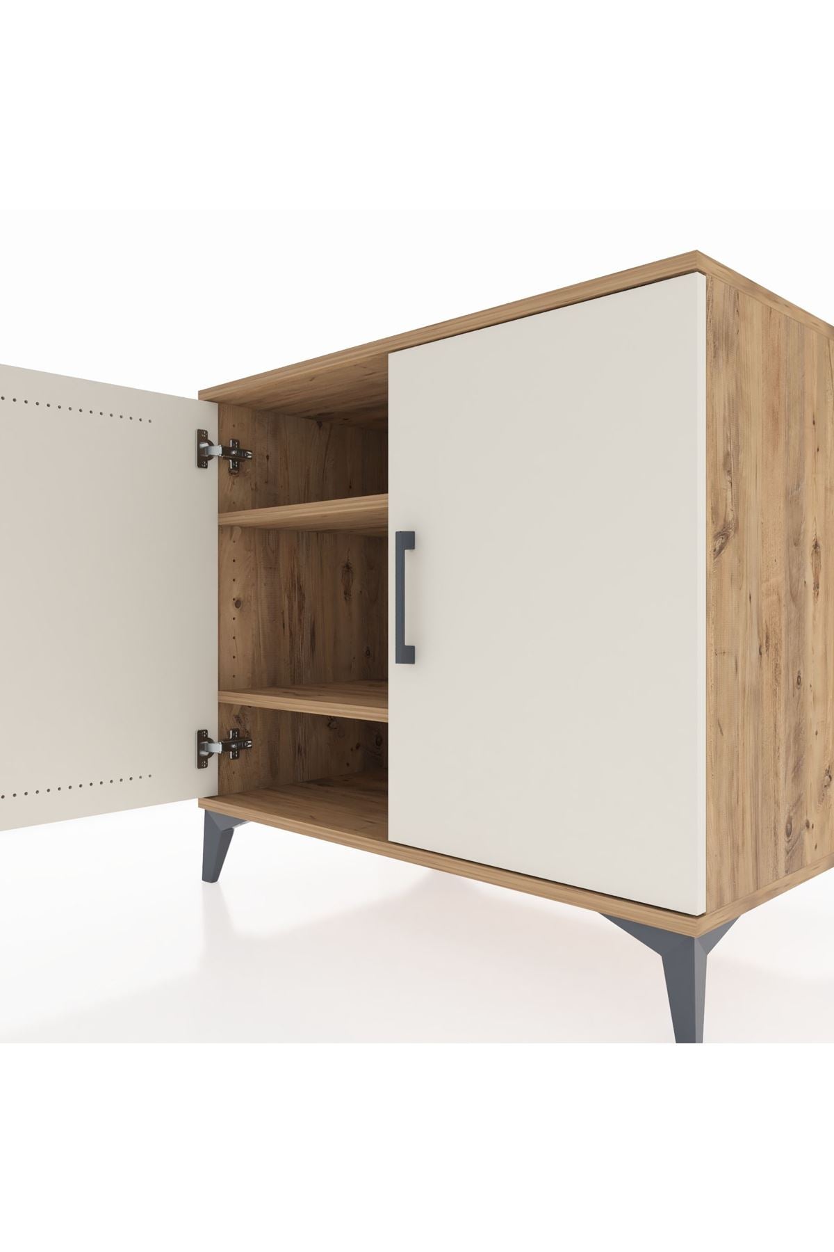 Kronos Şifonyer 2 Raflı 2 Kapaklı 88x59x80 Çam-Aytaşı