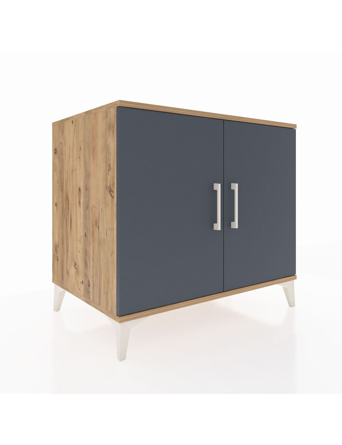 Kronos Şifonyer 2 Raflı 2 Kapaklı 88x59x80 Çam-Antrasit