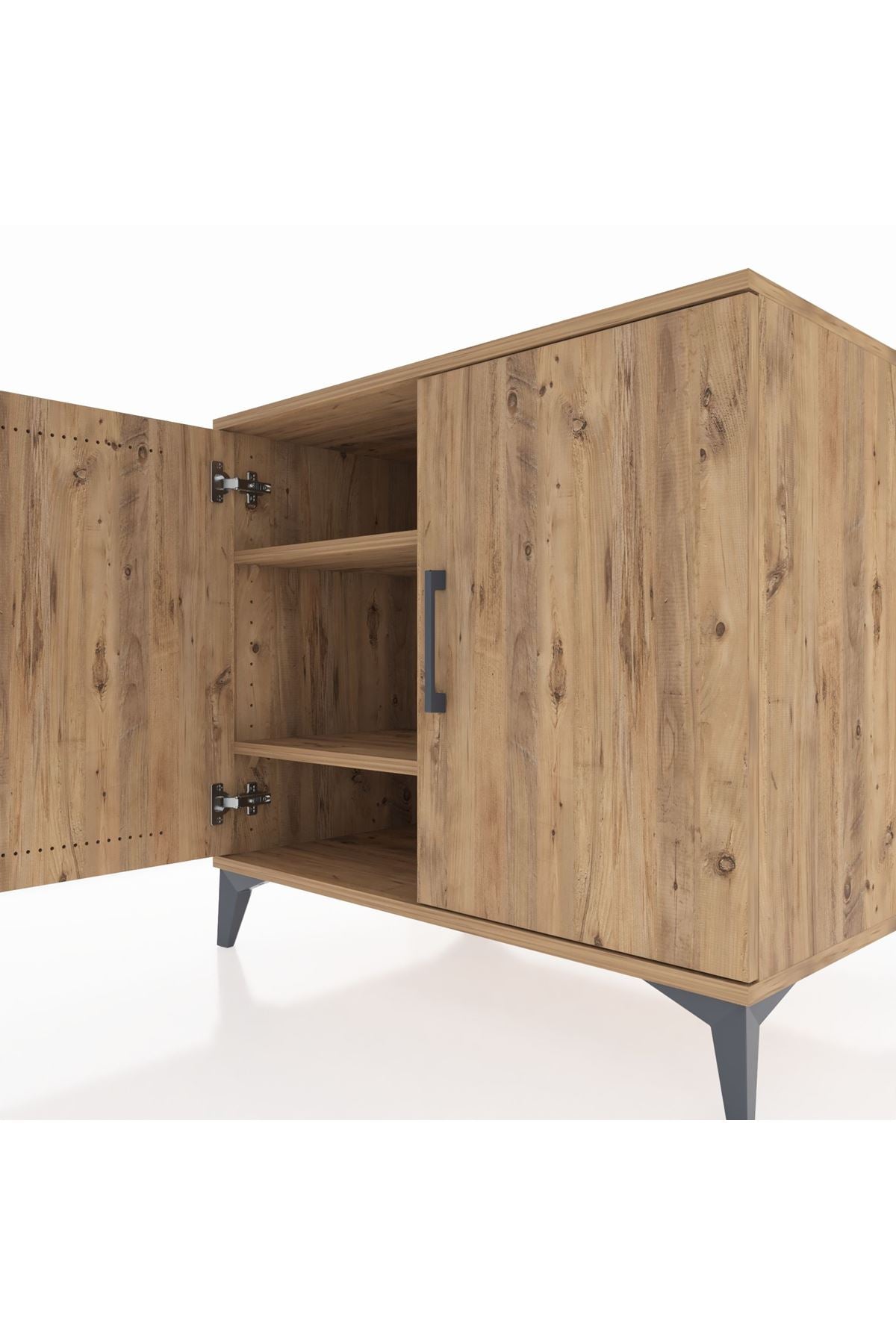 Kronos Şifonyer 2 Raflı 2 Kapaklı 88x59x80 Çam-Çam