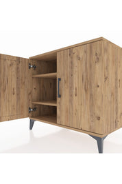 Kronos Şifonyer 2 Raflı 2 Kapaklı 88x59x80 Çam-Çam