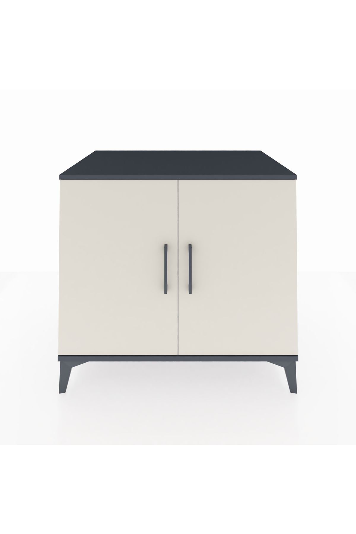 Kronos Şifonyer Tek Raflı 2 Kapaklı 88x59x80 Antrasit-Aytaşı