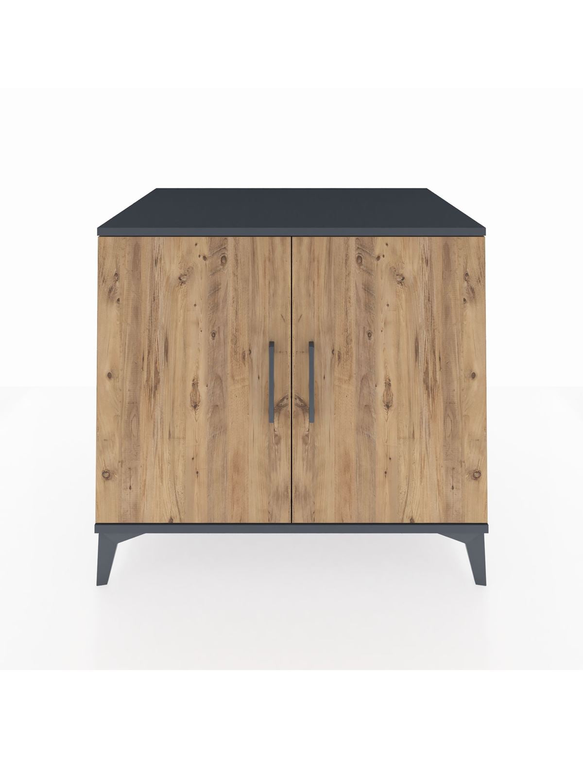 Kronos Şifonyer Tek Raflı 2 Kapaklı 88x59x80 Antrasit-Çam