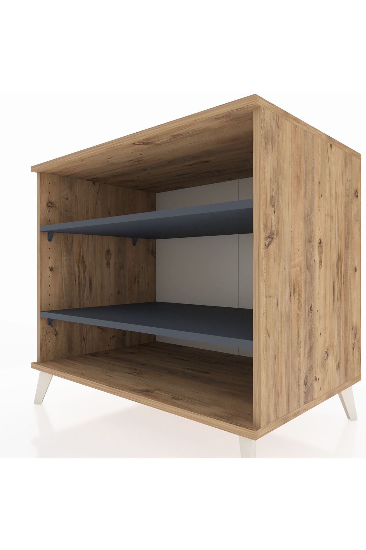 Kronos Şifonyer 2 Raflı 88x59x80 Çam-Antrasit