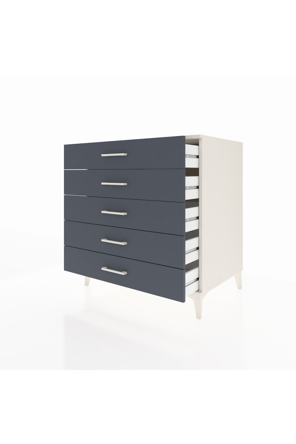 Kronos Şifonyer 5 Çekmeceli 88x59x96 Aytaşı-Antrasit