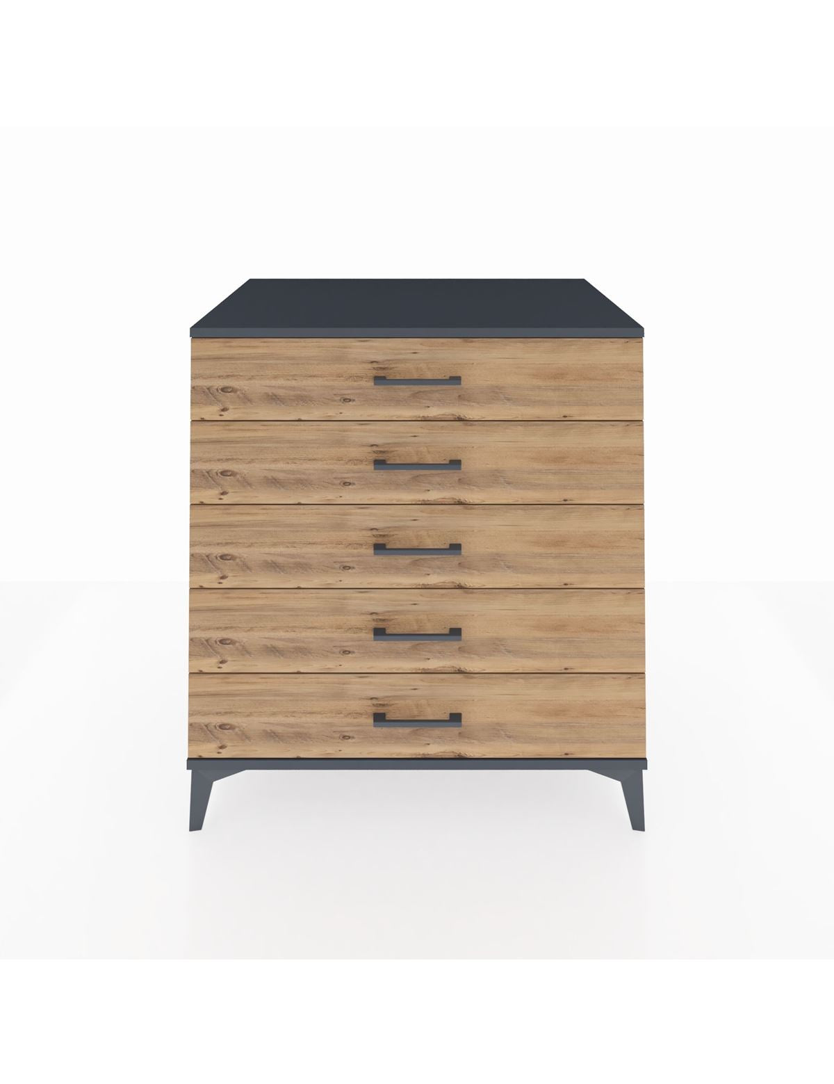 Kronos Şifonyer 5 Çekmeceli 88x59x96 Antrasit-Çam