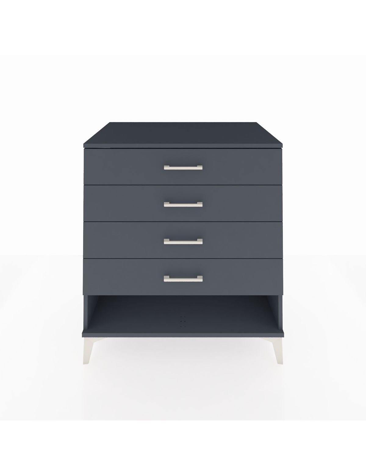 Kronos Şifonyer 4 Çekmeceli 88x59x96 Antrasit-Antrasit