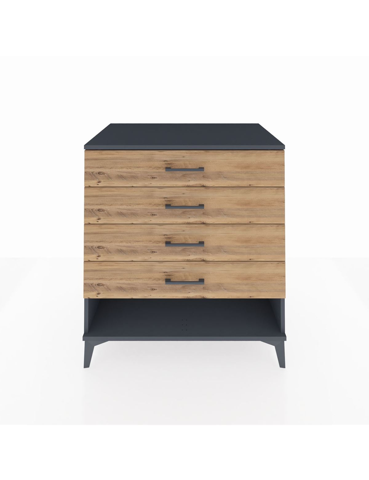 Kronos Şifonyer 4 Çekmeceli 88x59x96 Antrasit-Çam