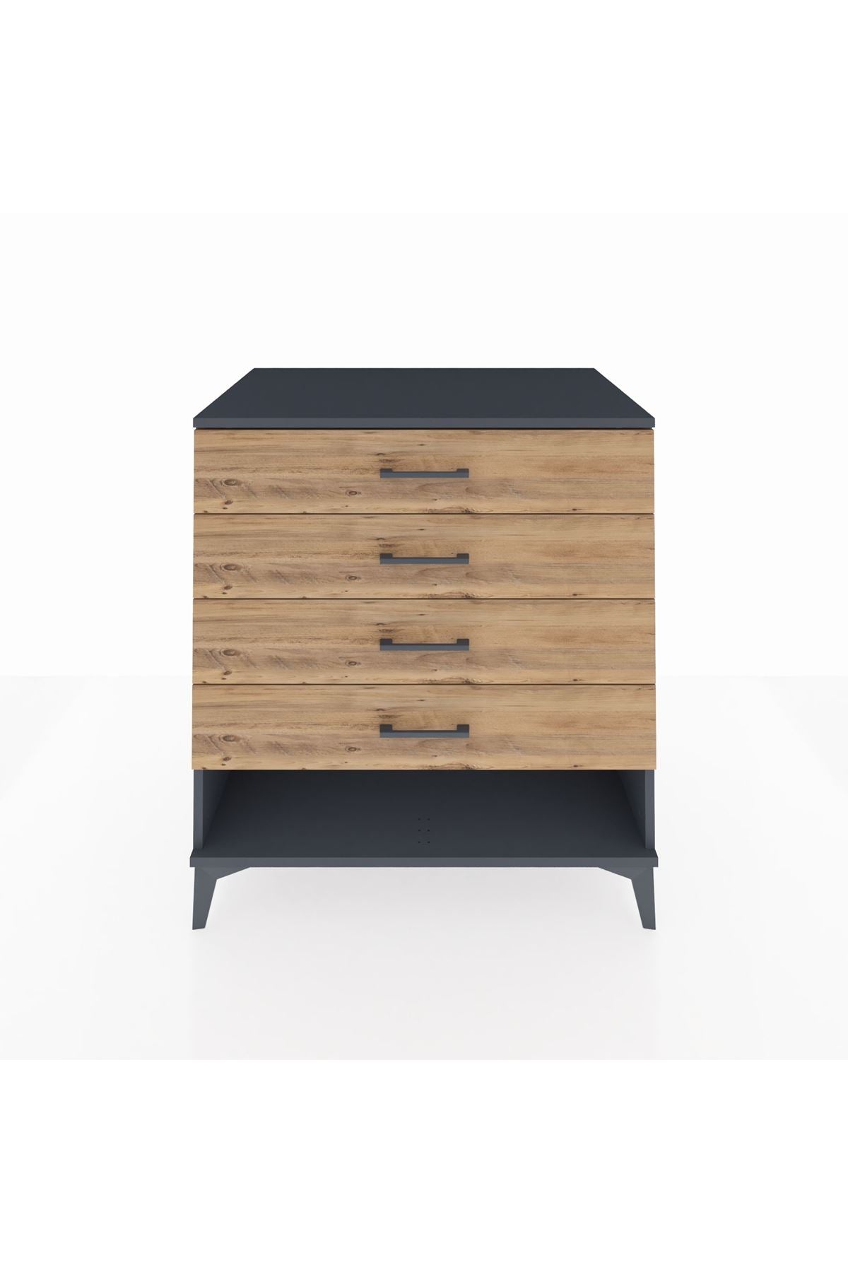 Kronos Şifonyer 4 Çekmeceli 88x59x96 Antrasit-Çam